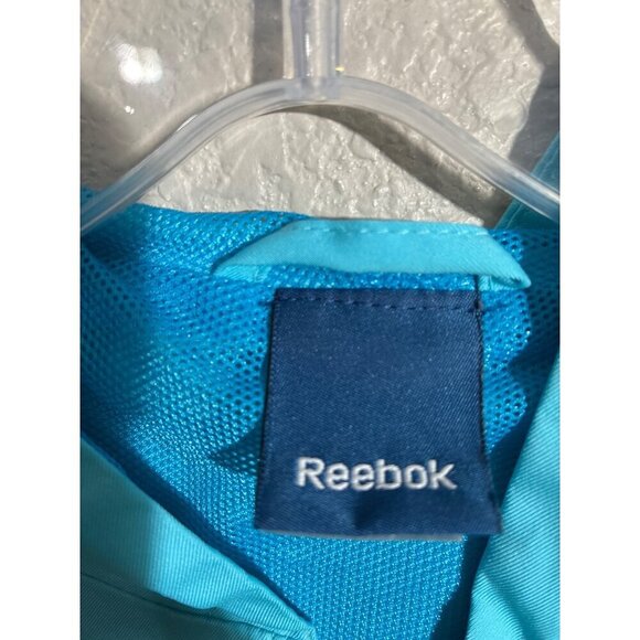 Reebok Womens Lightweight Blue Full-Zip Hooded Jacket With Elastic Cuffs Size S - Picture 7 of 11